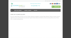 Desktop Screenshot of flowerssameday.co.uk